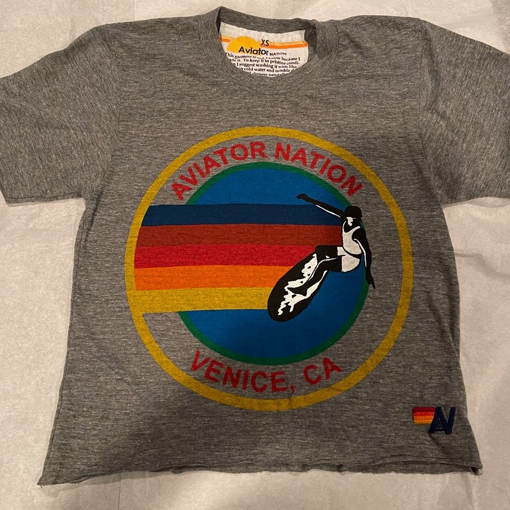 Cropped Aviator Nation Tee